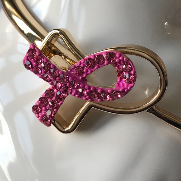  AWARENESS BRACELET GOLD WT PINK STONE - Picture 2 of 7